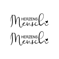 Rub on sticker Herzens Mensch