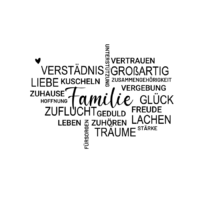 Familie 1 rub on sticker for decoration