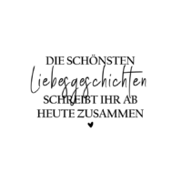 Rub On Sticker Die schönsten Liebesgeschichten schreibt ihr ab heute zusammen