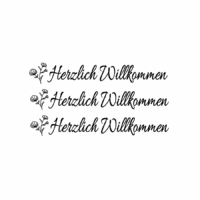 Rub On Sticker Herzlich Willkommen