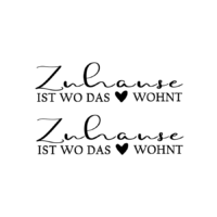 Rub On Sticker zu hause ist wo das wohnt