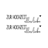 Rub On Sticker Zur Hochzeit alles liebe