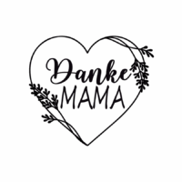 Rub On Sticker Danke Mama