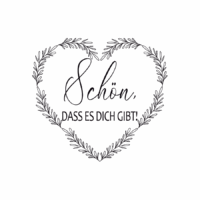 Rub On Sticker Schön, dass es dich gibt!