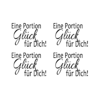 Rub On Sticker Eine Portion Glück für dich