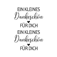 Rub On Sticker Ein kleines Dankeschön für dich
