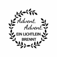 Rub On Sticker Advent, Advent, ein Lichtlein brennt
