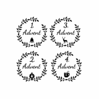 Rub On Sticker 1,2,3,4 Advent