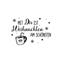 Rub On Sticker Mit Dir ist Weihnachten am schönsten