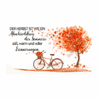 Rub On Sticker Der Herbst ist wie ein Abschiedskuss