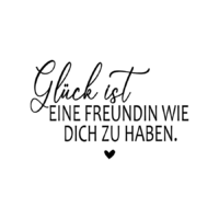 Rub On Sticker Glück ist, eine Freundin wie dich zu haben