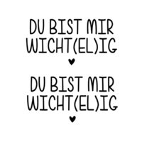 Rub On Sticker Du bist mir wichtelig